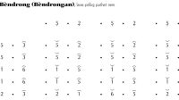 Not Gending Lancaran Bèndrong Pelog 6