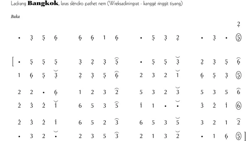 Not gending Ladrang Bangkok Slendro 6