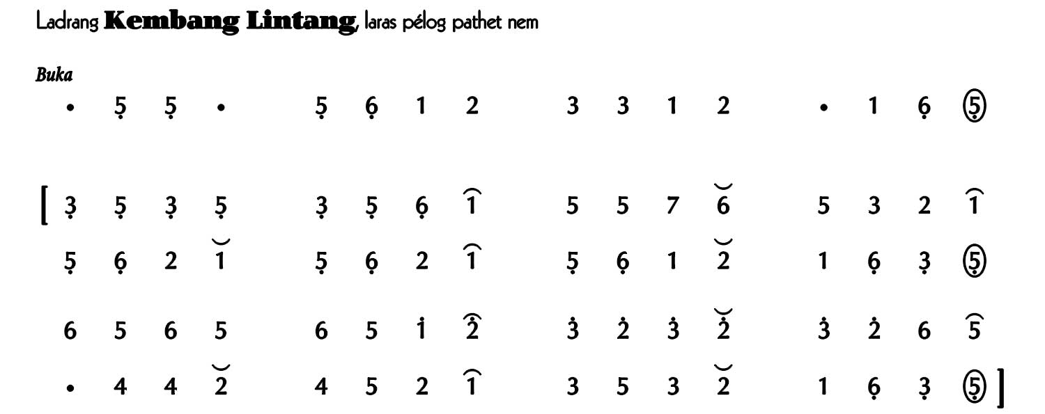 Ladrang Kembang Lintang Pelog 6
