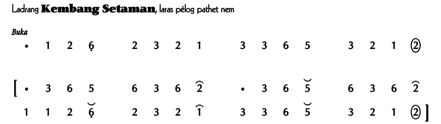 Ladrang Kembang Setaman Pelog 6