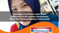 lowongan freelance loker kasir indomaret di kecamatan ranomeeto barat kab konawe selatan tahun 2026 1762973755